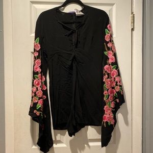 Black Jumpsuit with Oversized Sleeves